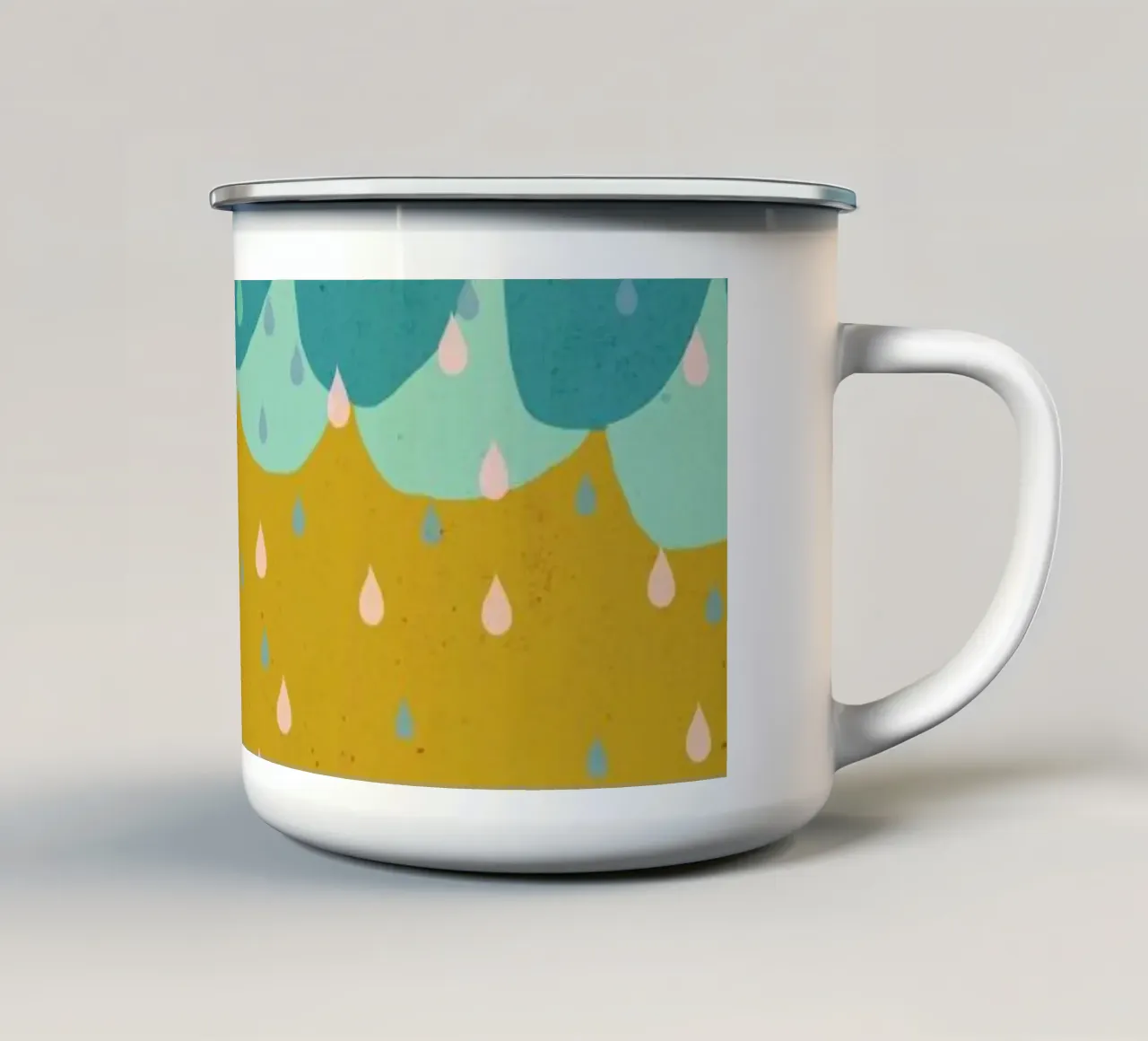 Happy Rain tazza in smalto da treechild