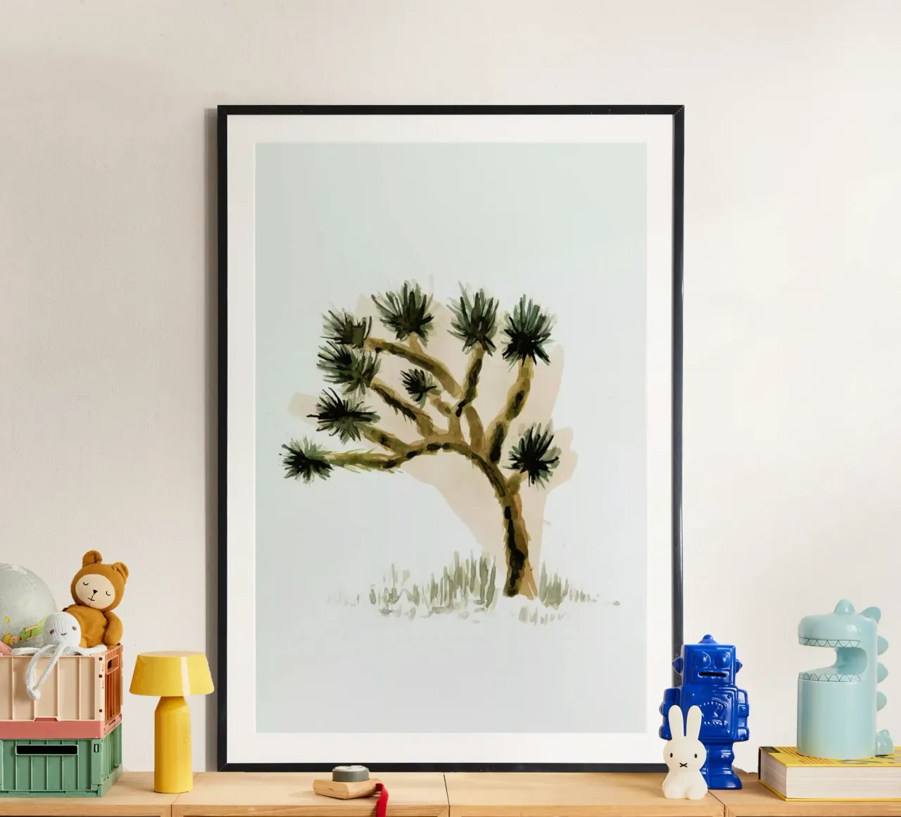 Plants 05 poster con telaio in legno da Farina Kuklinski