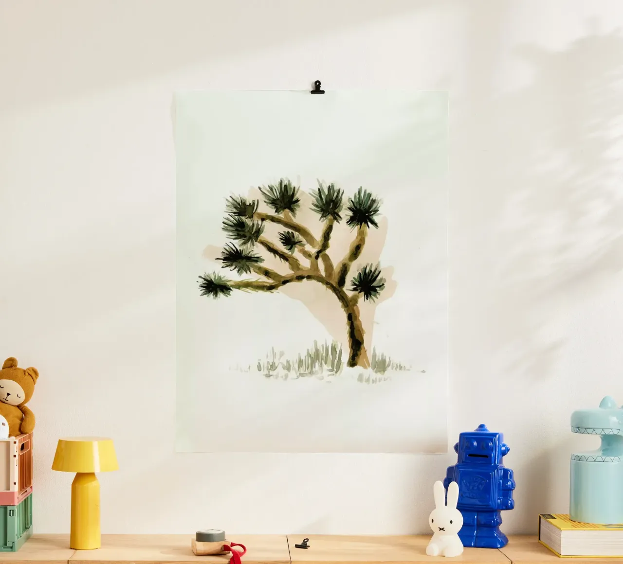 Plants 05 poster con telaio in legno da Farina Kuklinski