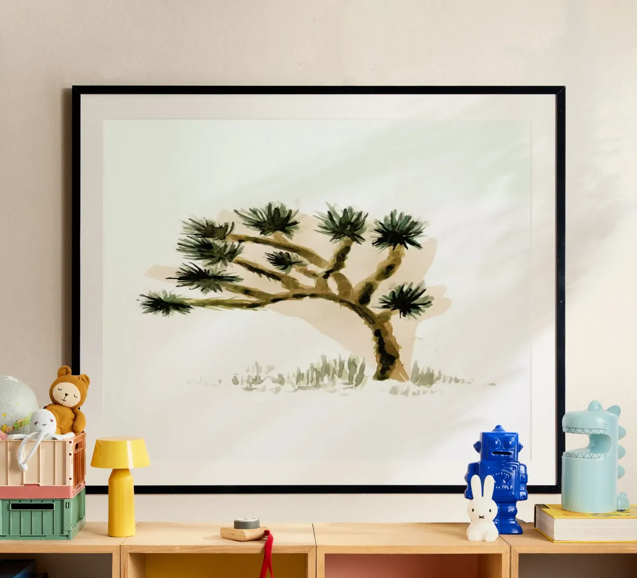 Plants 05 poster con telaio in legno da Farina Kuklinski