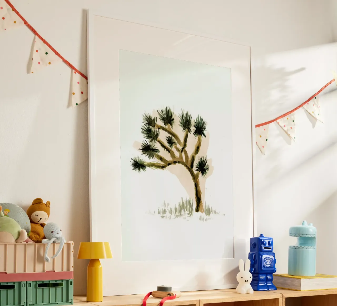 Plants 05 poster con telaio in legno da Farina Kuklinski