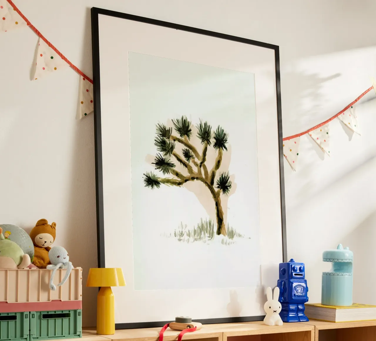 Plants 05 poster con telaio in legno da Farina Kuklinski