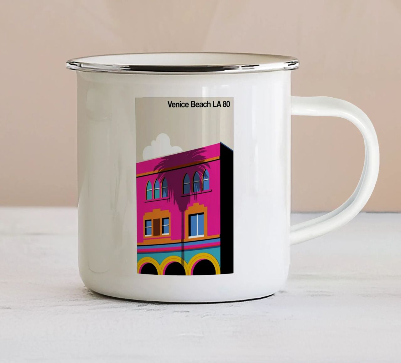 Venice LA 80 tazza in smalto da Bo Lundberg