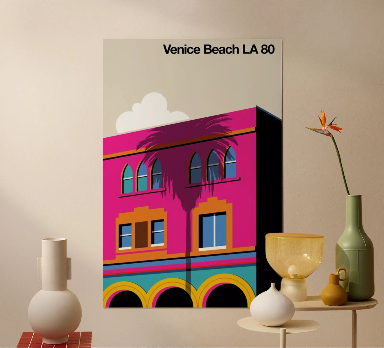 Venice LA 80 poster by Bo Lundberg