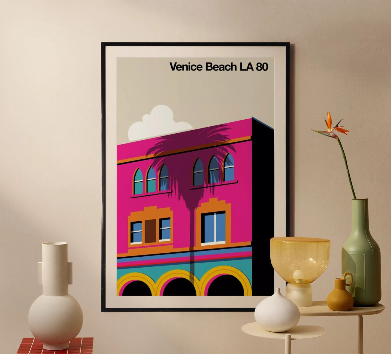 Venice LA 80 poster by Bo Lundberg