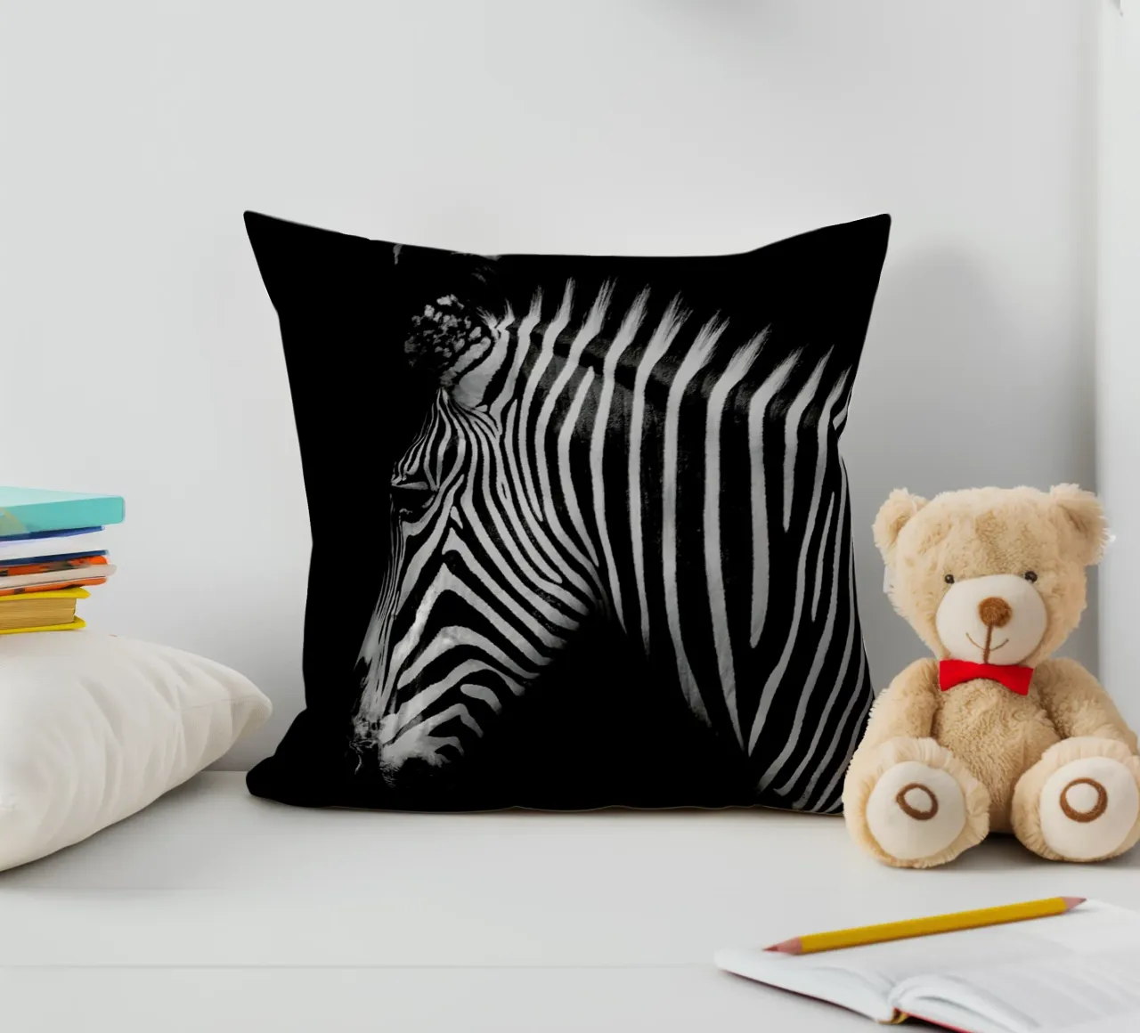 Zebra Profile by Lothare Dambreville cuscino da EyeEm Mobile GmbH