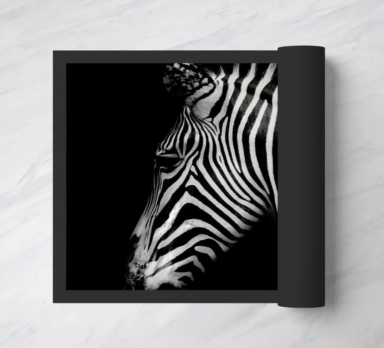 Zebra Profile by Lothare Dambreville doormat by EyeEm Mobile GmbH