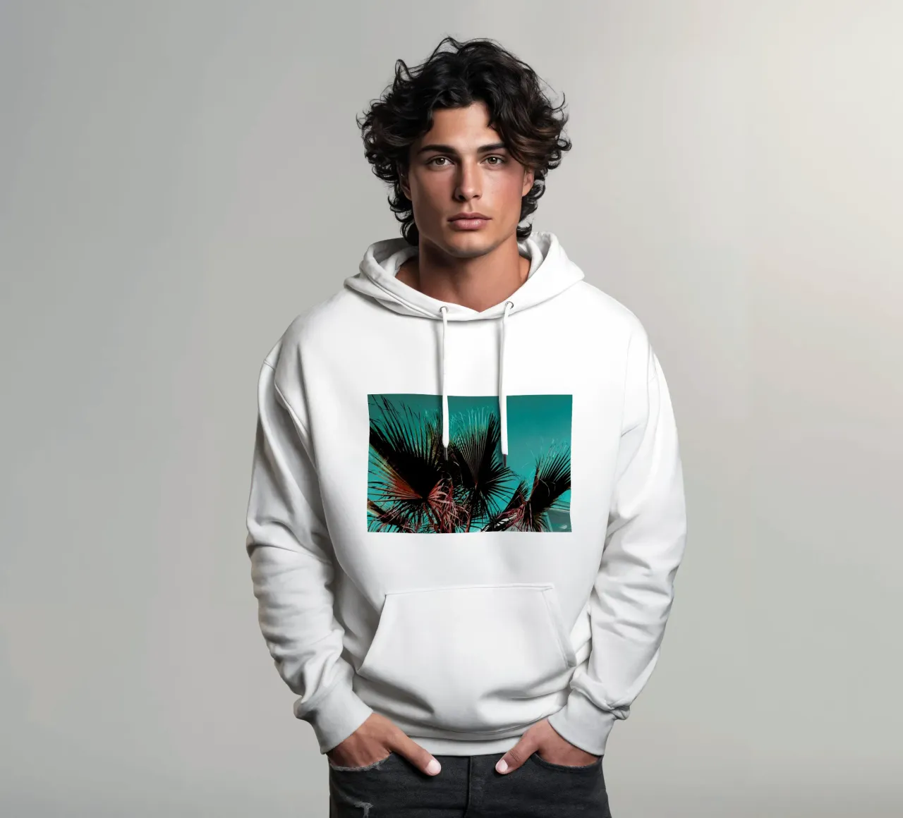 Palms IV felpa con cappuccio da Sebastian Hilgetag