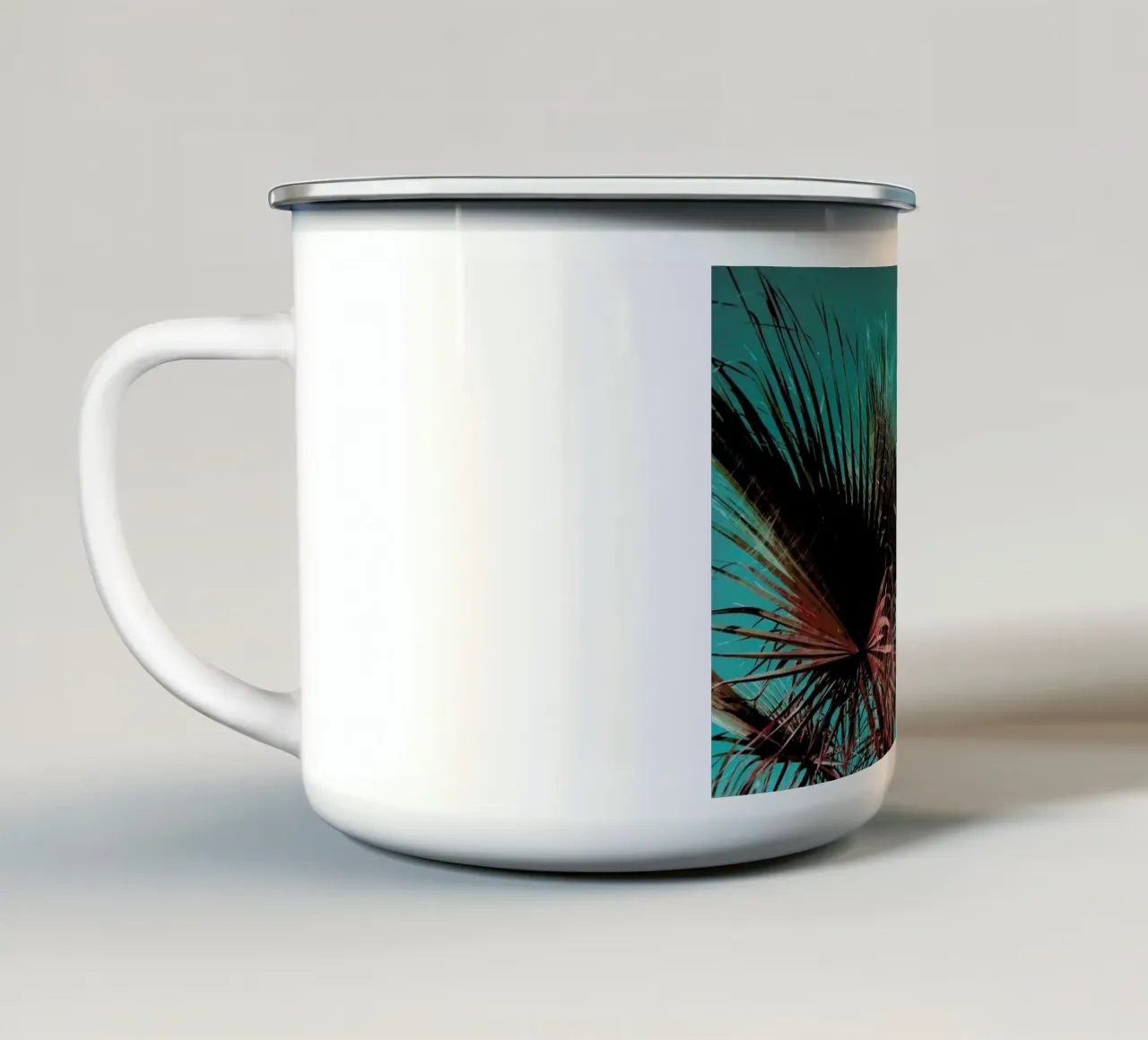 Palms IV tazza in smalto da Sebastian Hilgetag