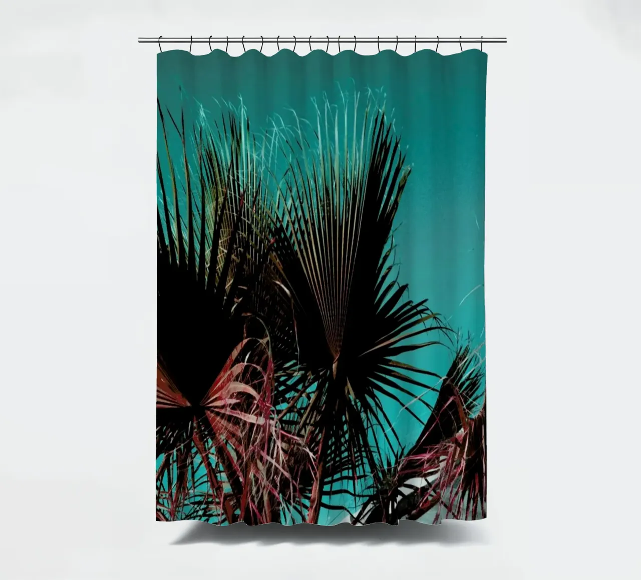 Palms IV Duschvorhang von Sebastian Hilgetag