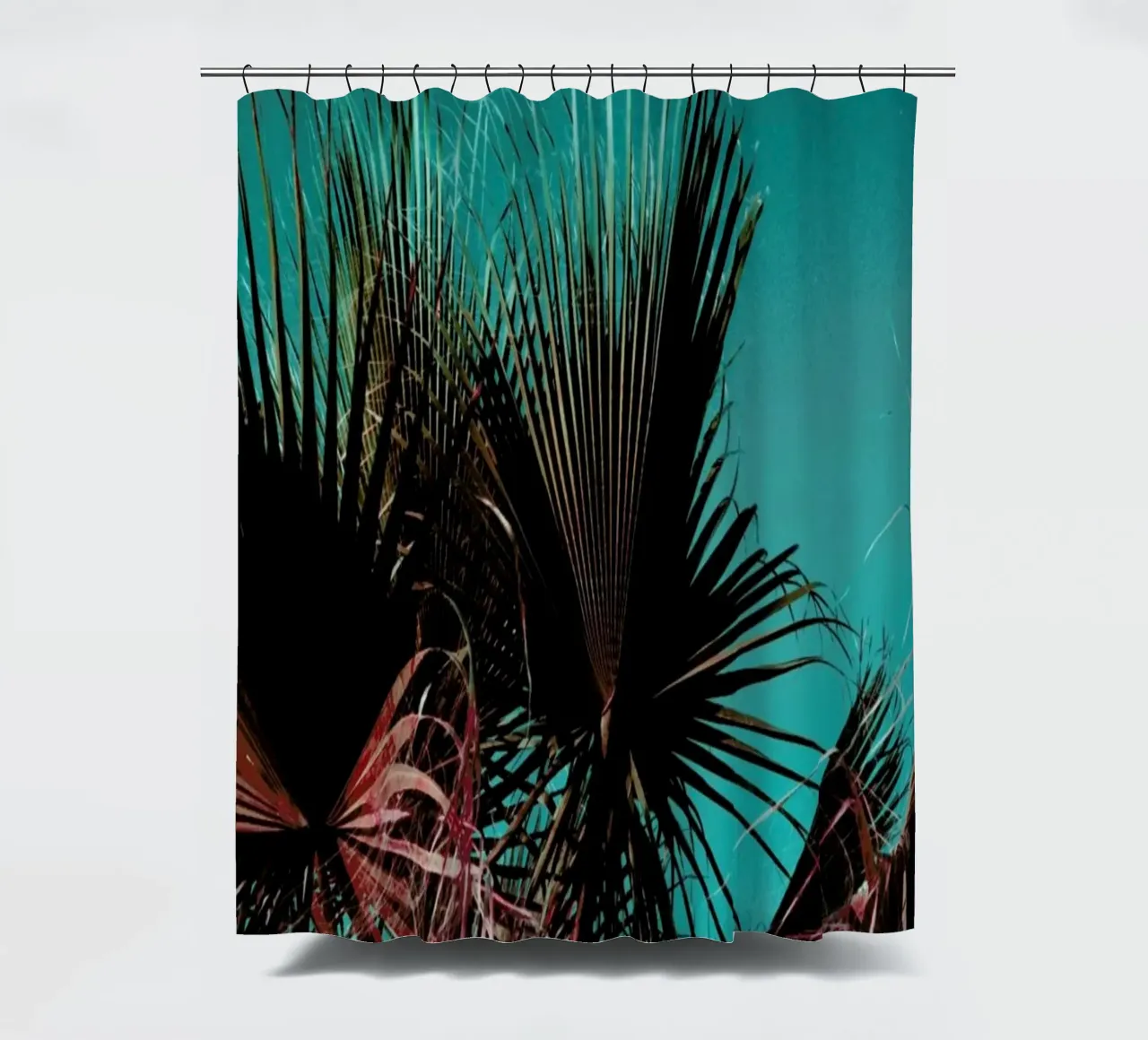 Palms IV Duschvorhang von Sebastian Hilgetag