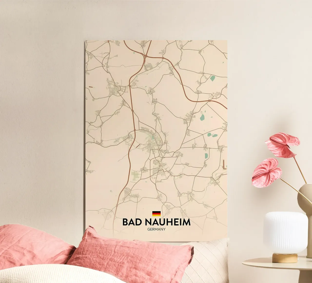 Bad Nauheim DE poster con telaio in legno da Jacob W MICKELSON