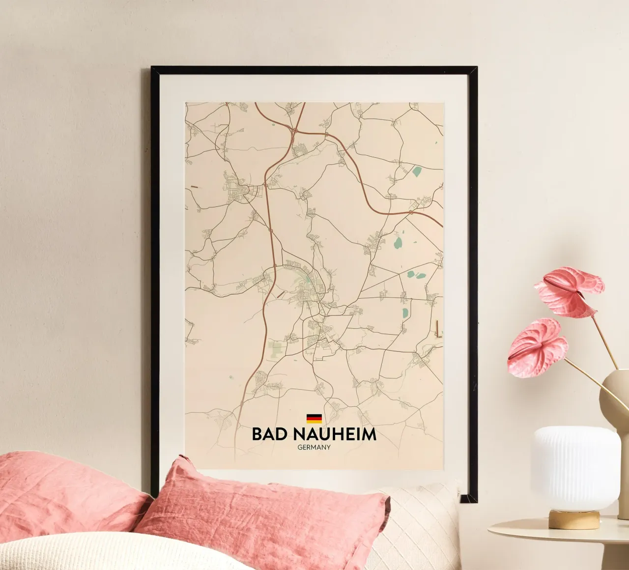 Bad Nauheim DE poster con telaio in legno da Jacob W MICKELSON