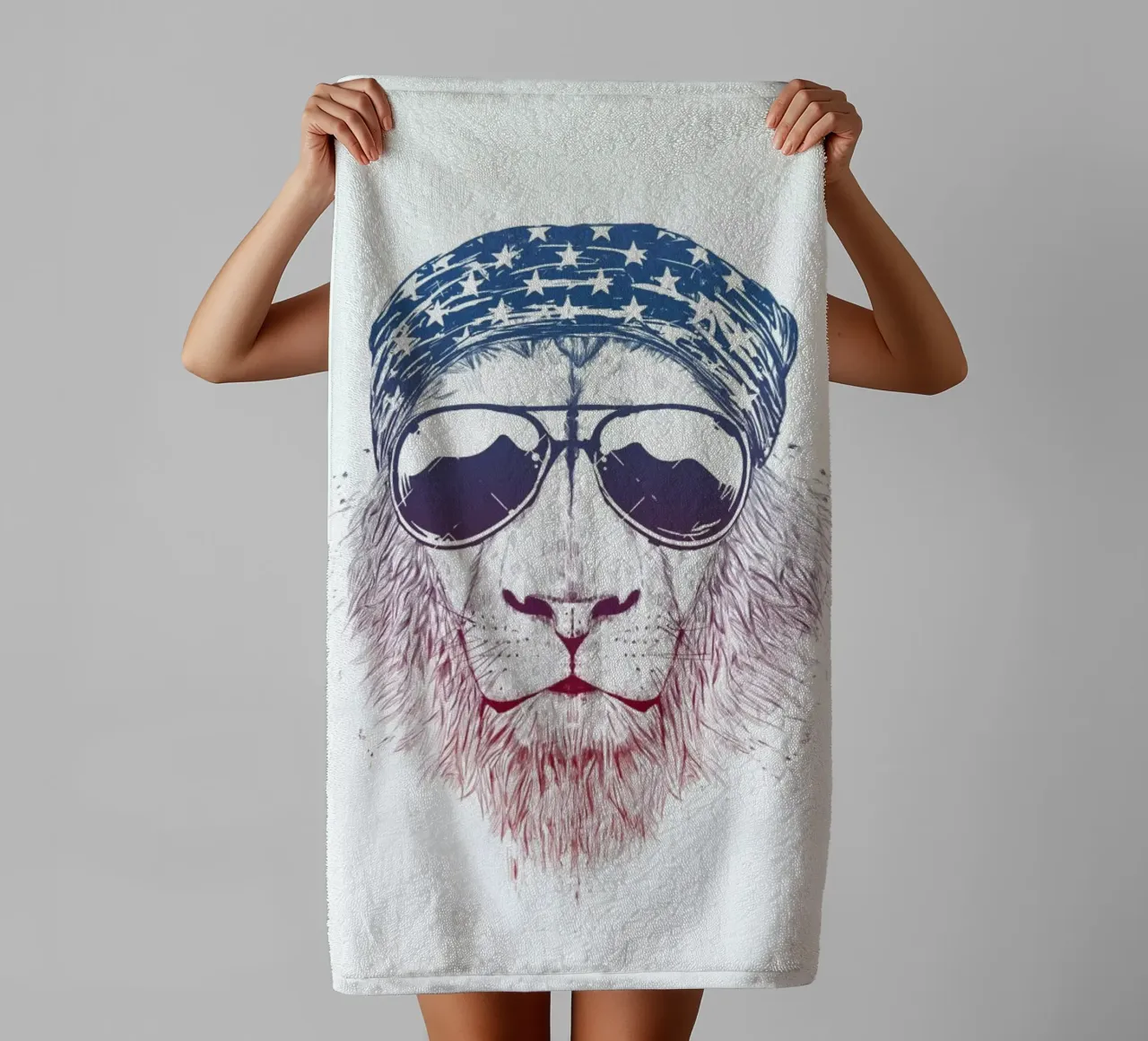 Wild Lion asciugamano da bagno da Balazs Solti