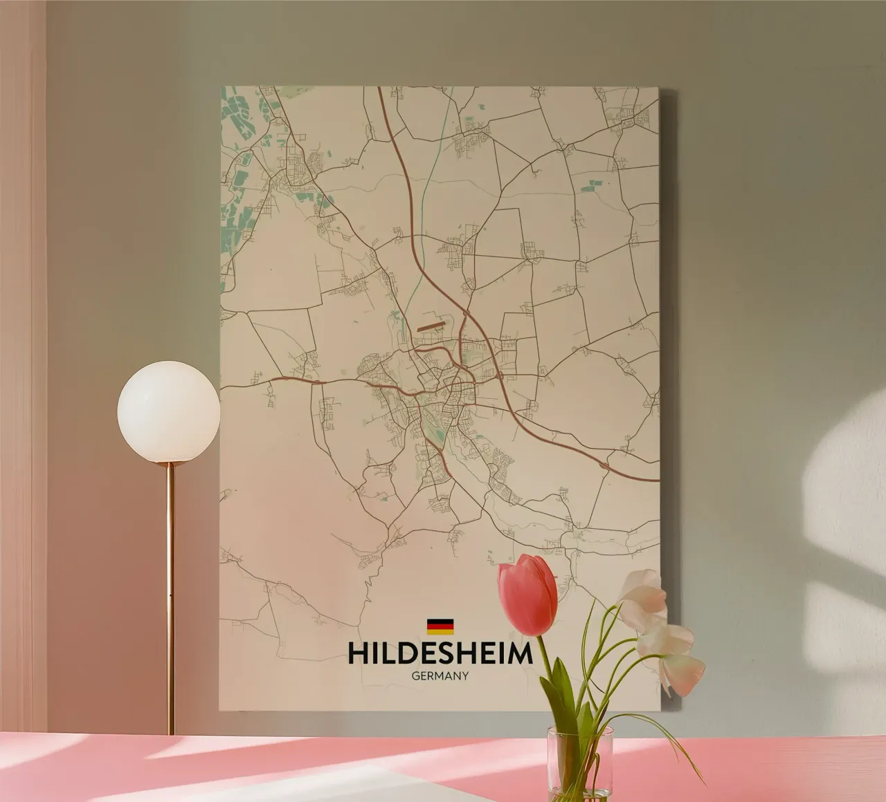 Hildesheim DE canvas met Baklijst van Jacob W MICKELSON