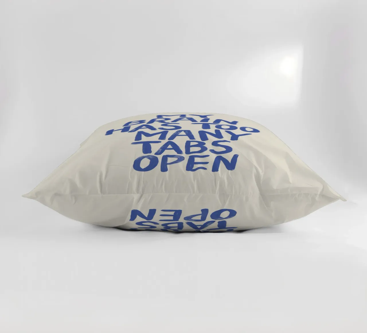 My Brain Has Too Many Tabs Open Witty Relatable Typography decorative cushion by THE MOTIVATED TYPE