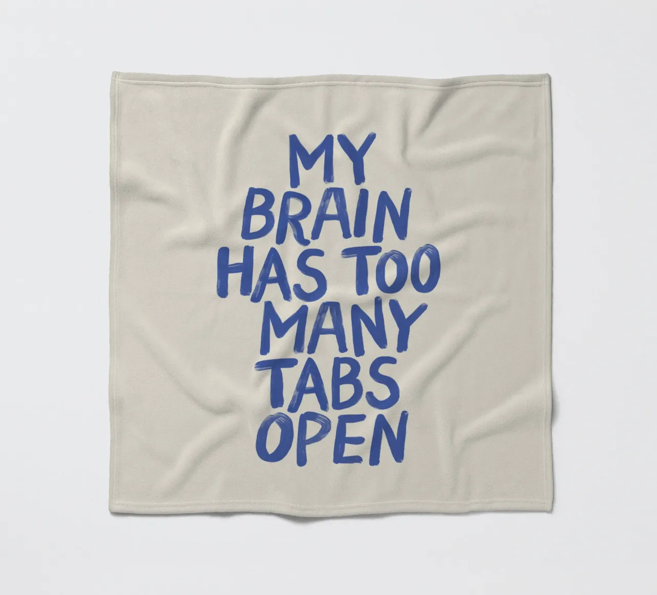 My Brain Has Too Many Tabs Open Witty Relatable Typography fleece blanket by THE MOTIVATED TYPE