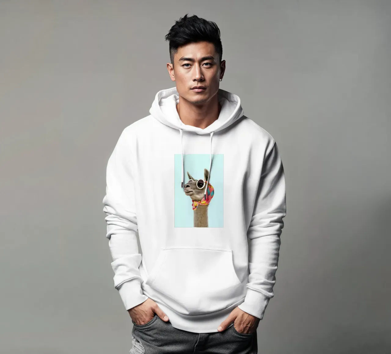 Fashion Llama felpa con cappuccio da Paul Fuentes Design