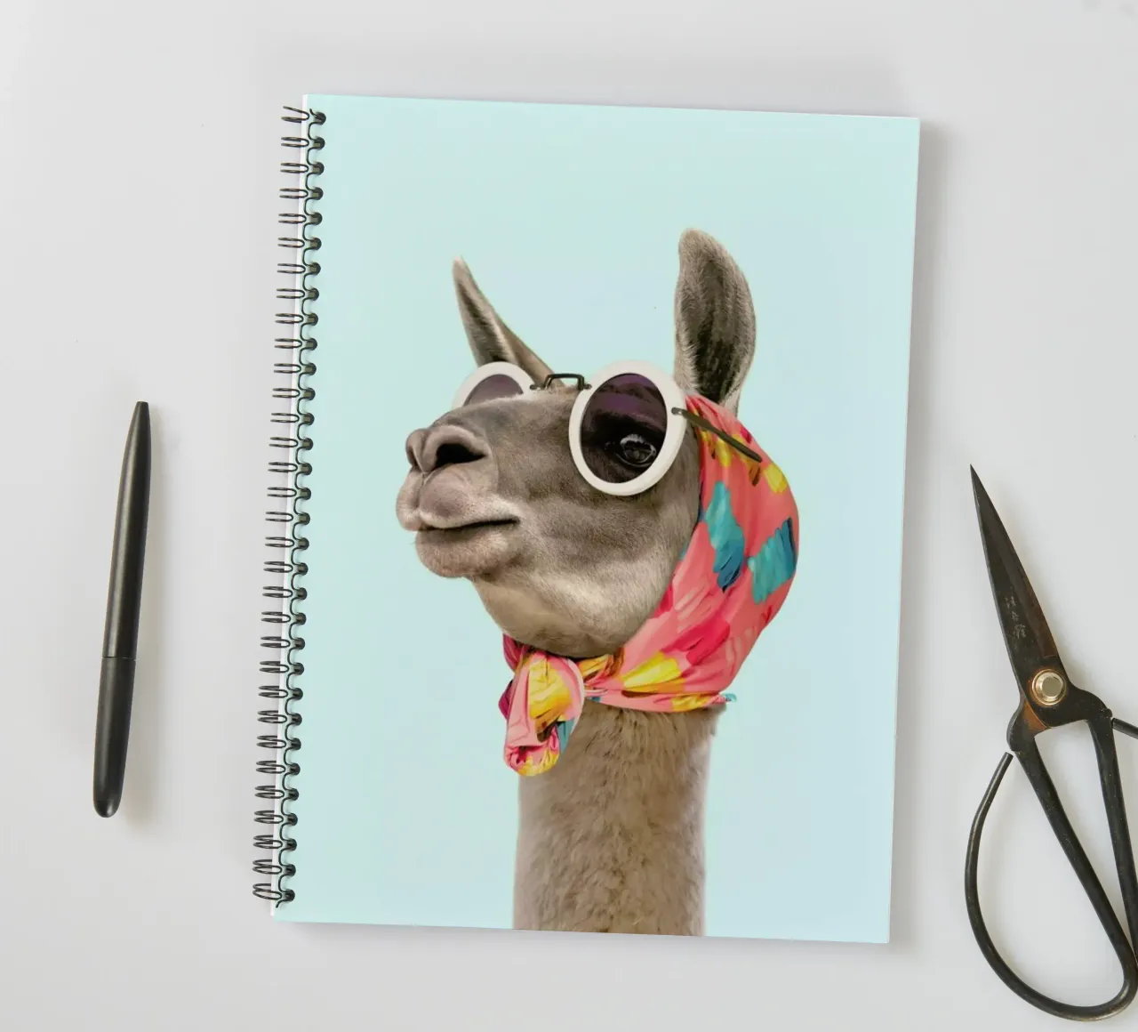 Fashion Llama spiral notebook by Paul Fuentes Design