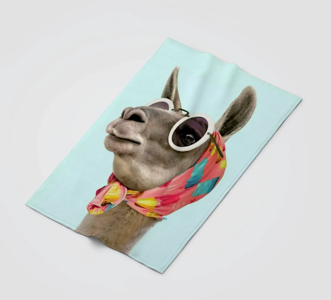 Fashion Llama fleece blanket by Paul Fuentes Design