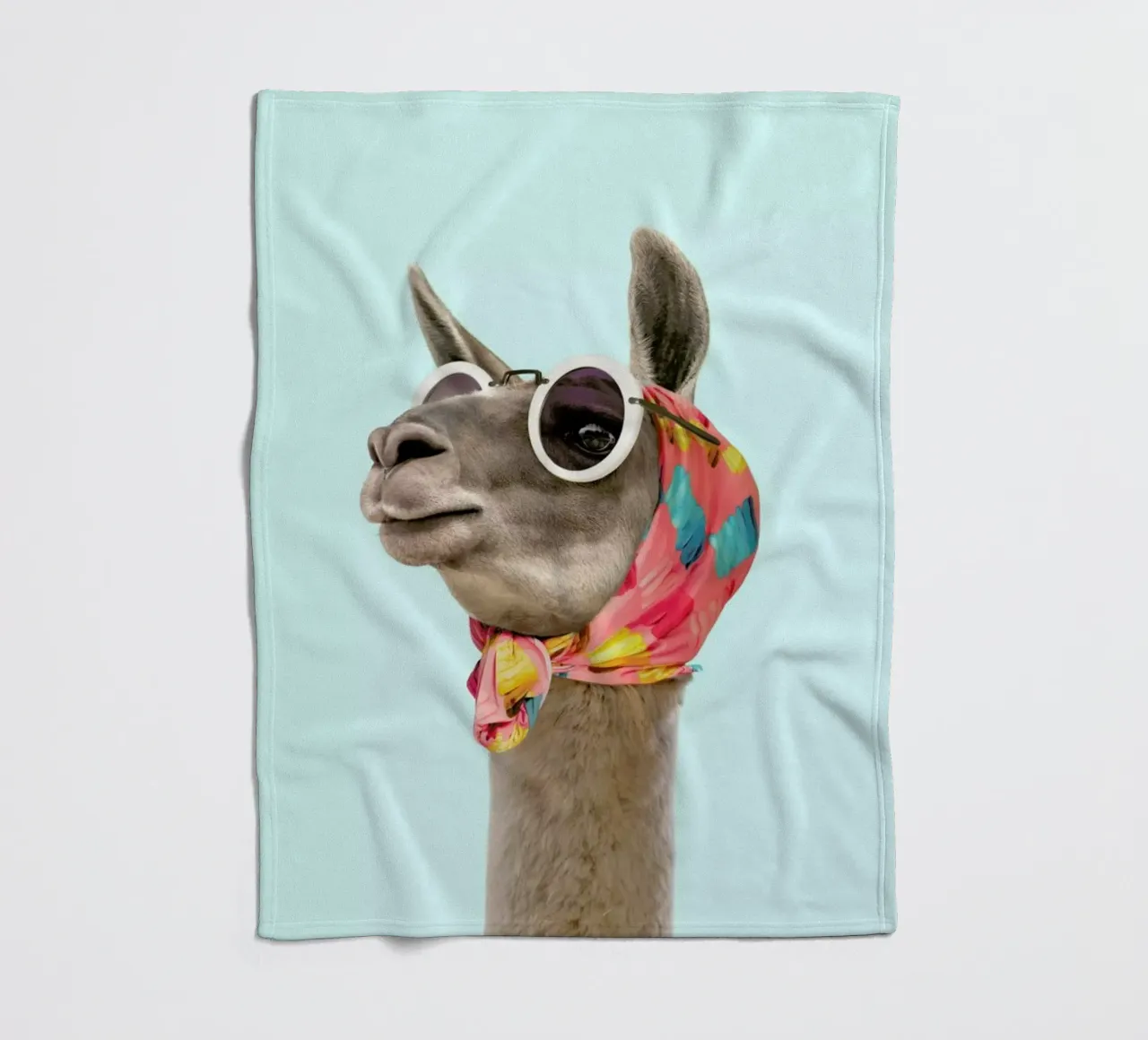 Fashion Llama fleece blanket by Paul Fuentes Design