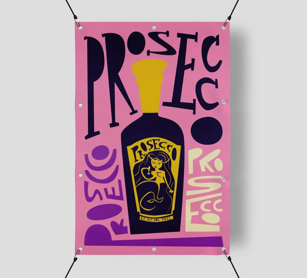 Prosecco telo in pvc da Fox & Velvet