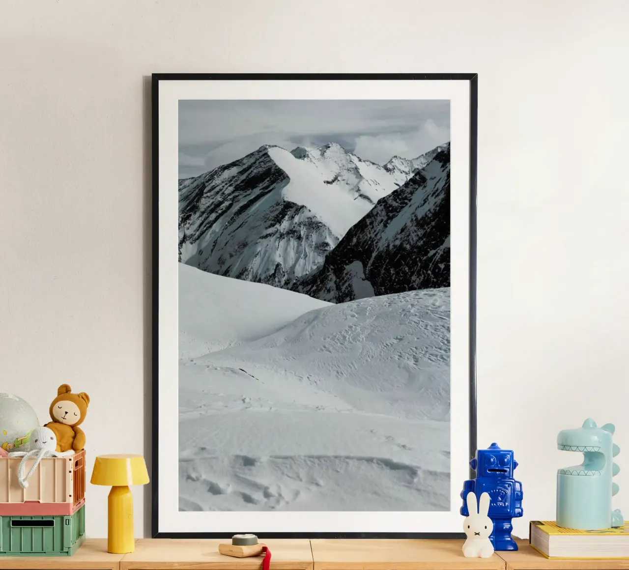 Mountains XVII poster con telaio in alluminio da Sebastian Hilgetag