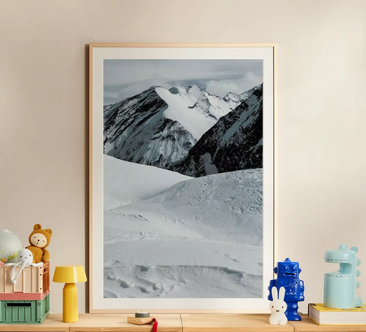 Mountains XVII poster con telaio in alluminio da Sebastian Hilgetag