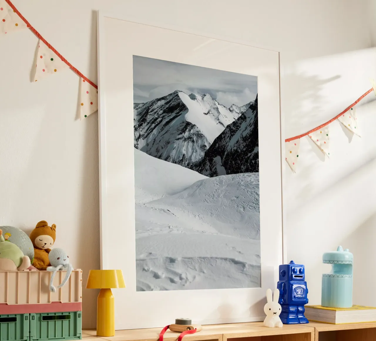 Mountains XVII poster con telaio in alluminio da Sebastian Hilgetag