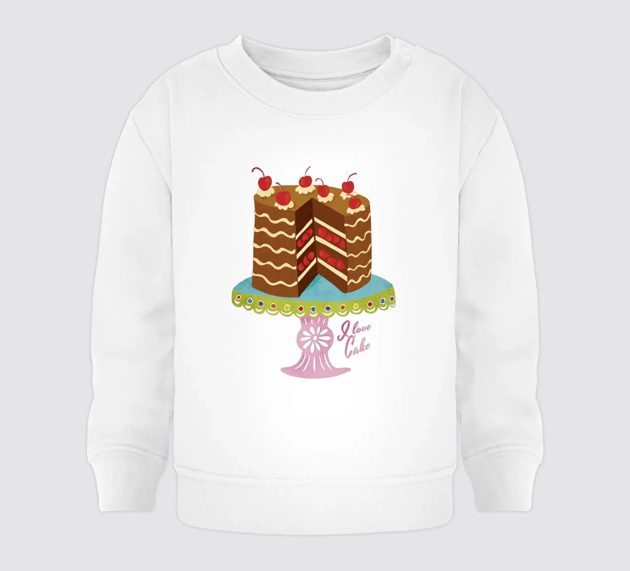 Adoro la torta Look retrò felpa neonato da DYDesign