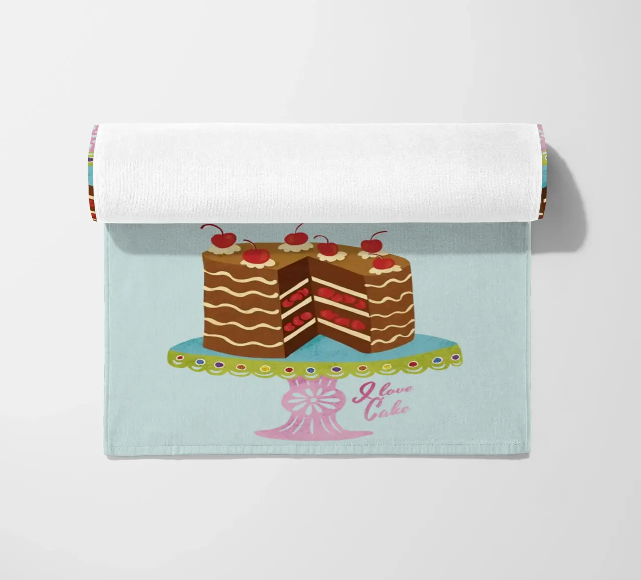 Adoro la torta Look retrò telo mare da DYDesign