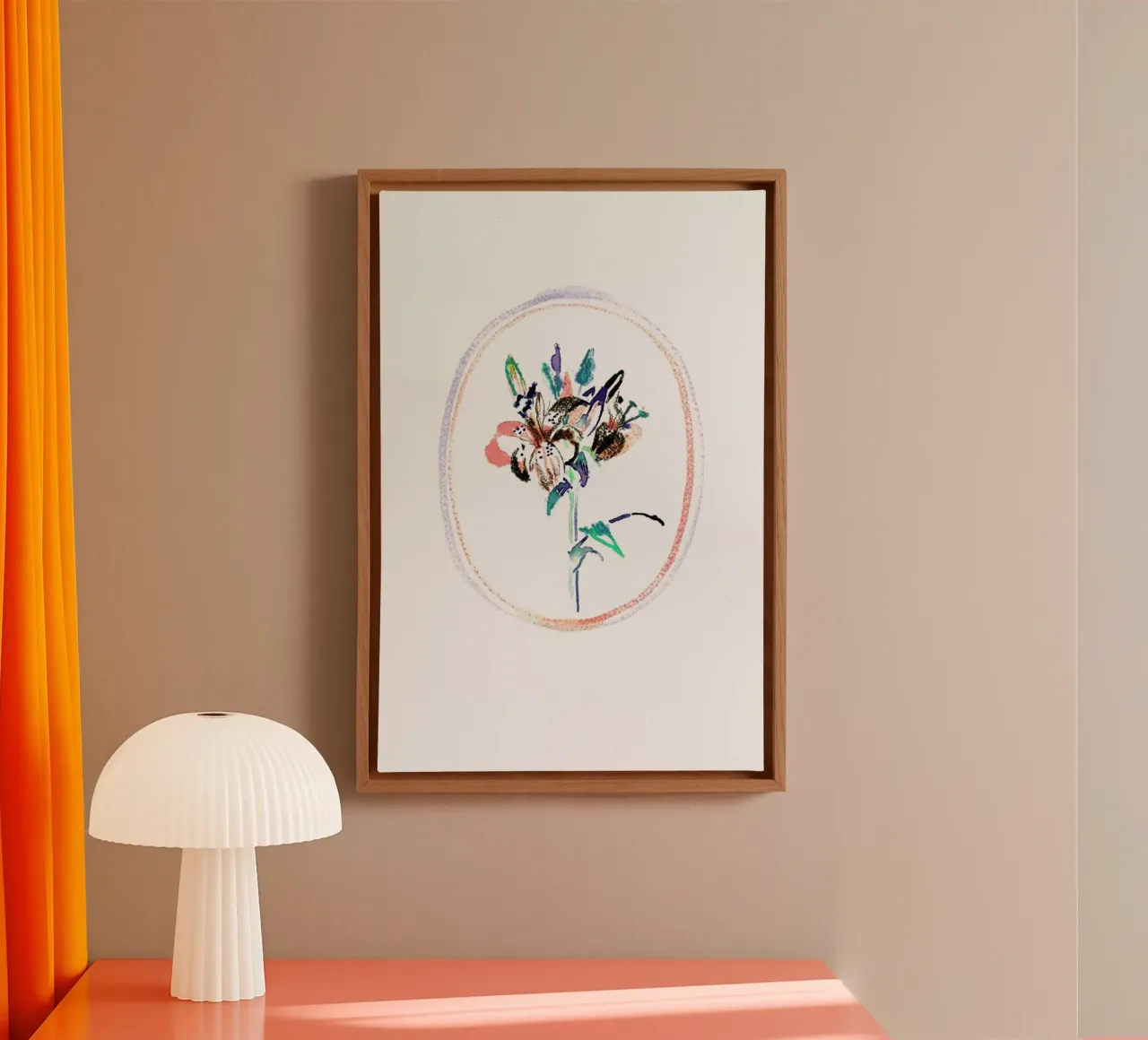 Flora canvas met Baklijst van Céleste Hollak