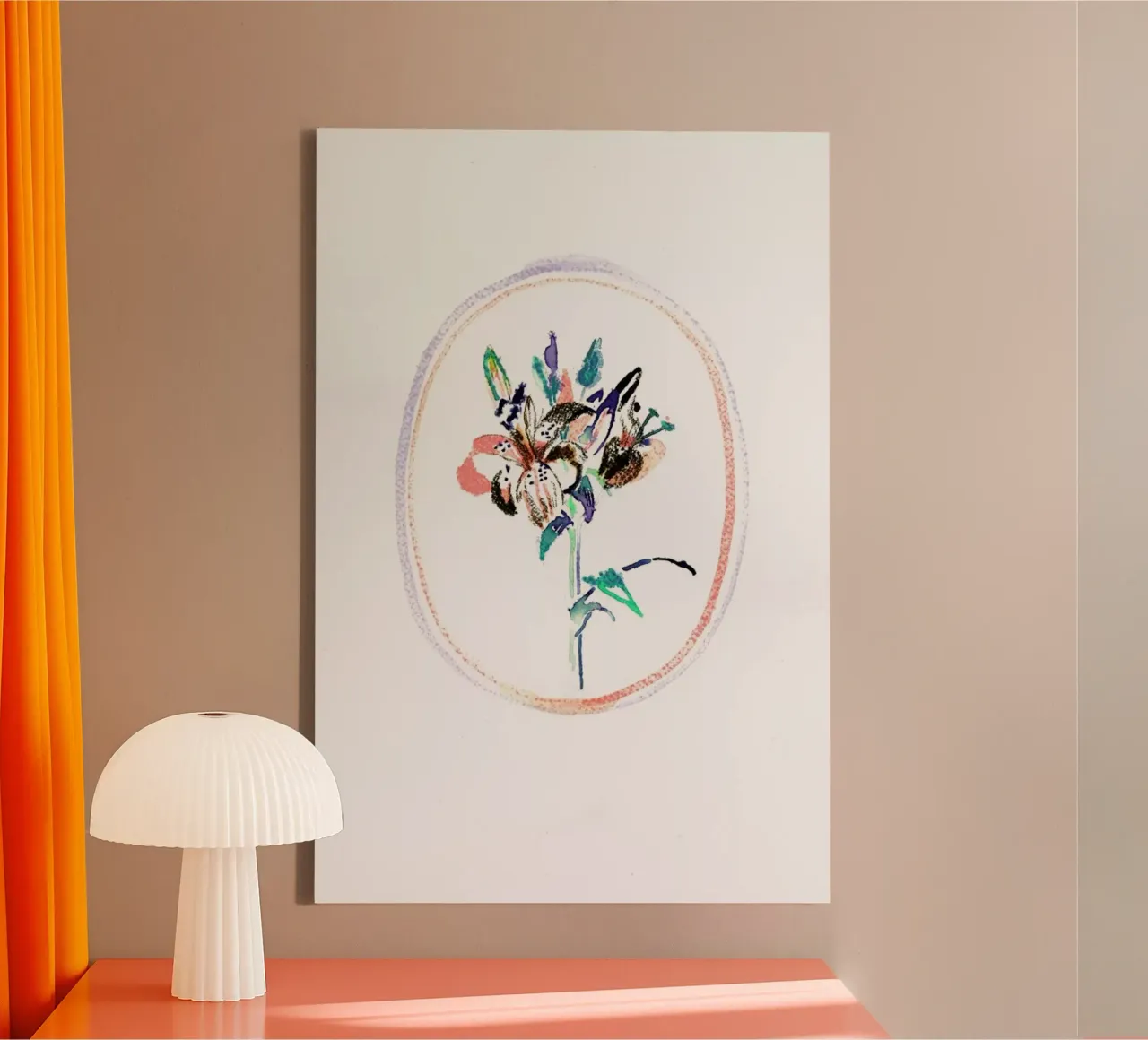Flora canvas met Baklijst van Céleste Hollak