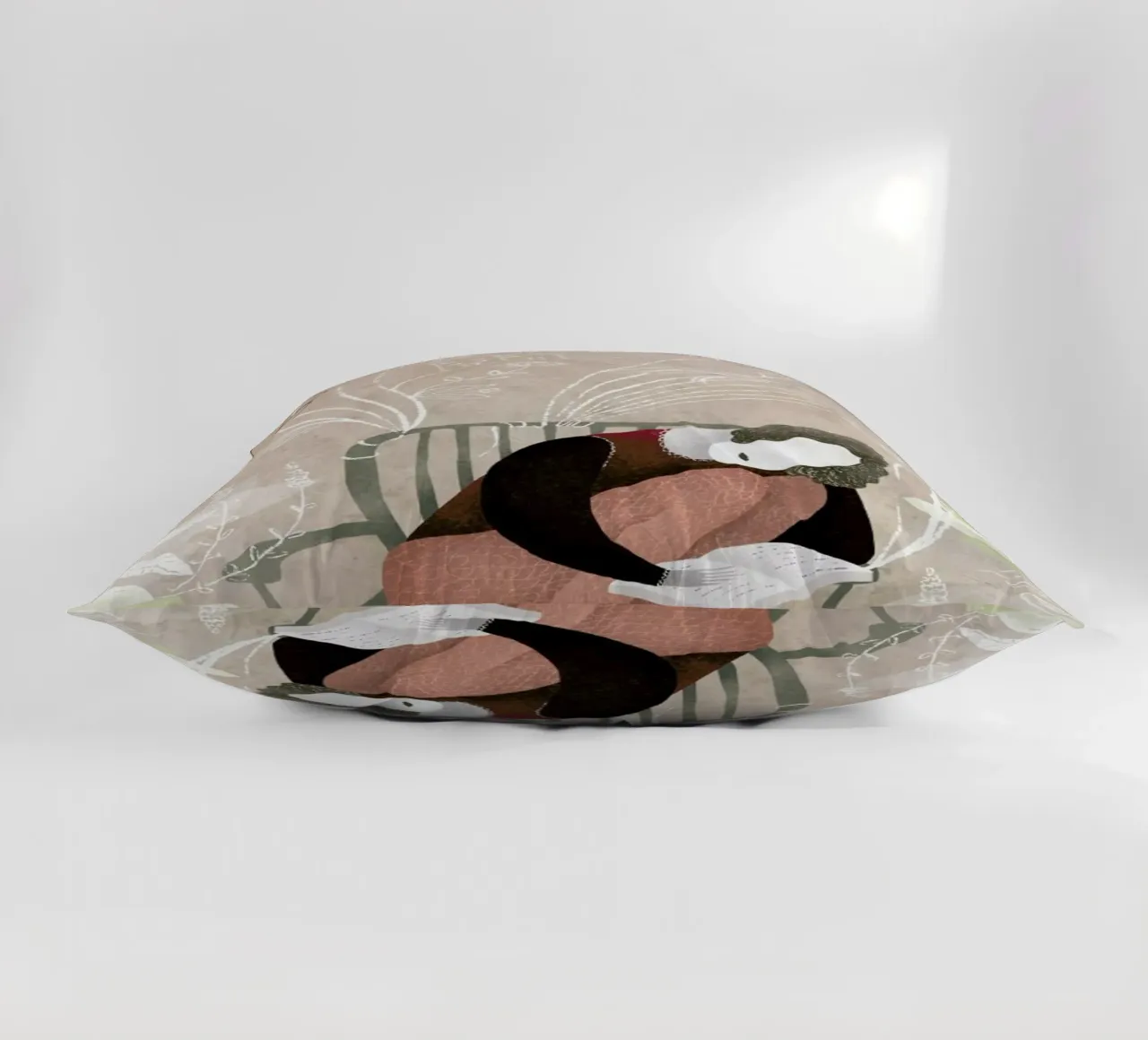 Green Chair decorative cushion by Amalia Restrepo