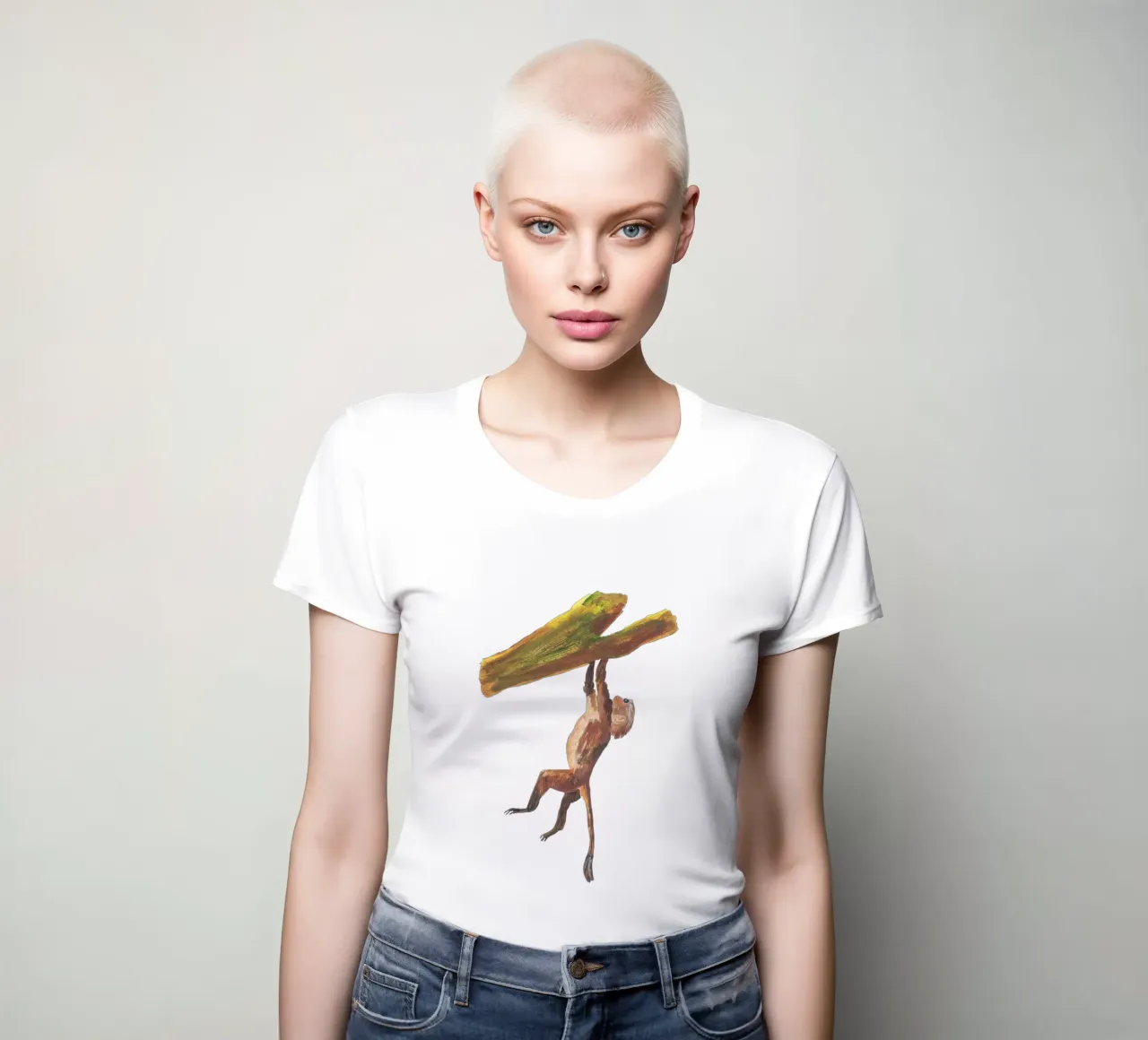 Monkey in the tree t-shirt da donna da Femke Zwaan
