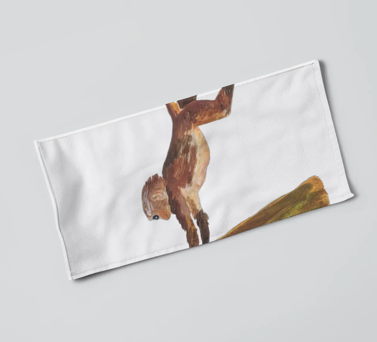 Monkey in the tree towel by Femke Zwaan