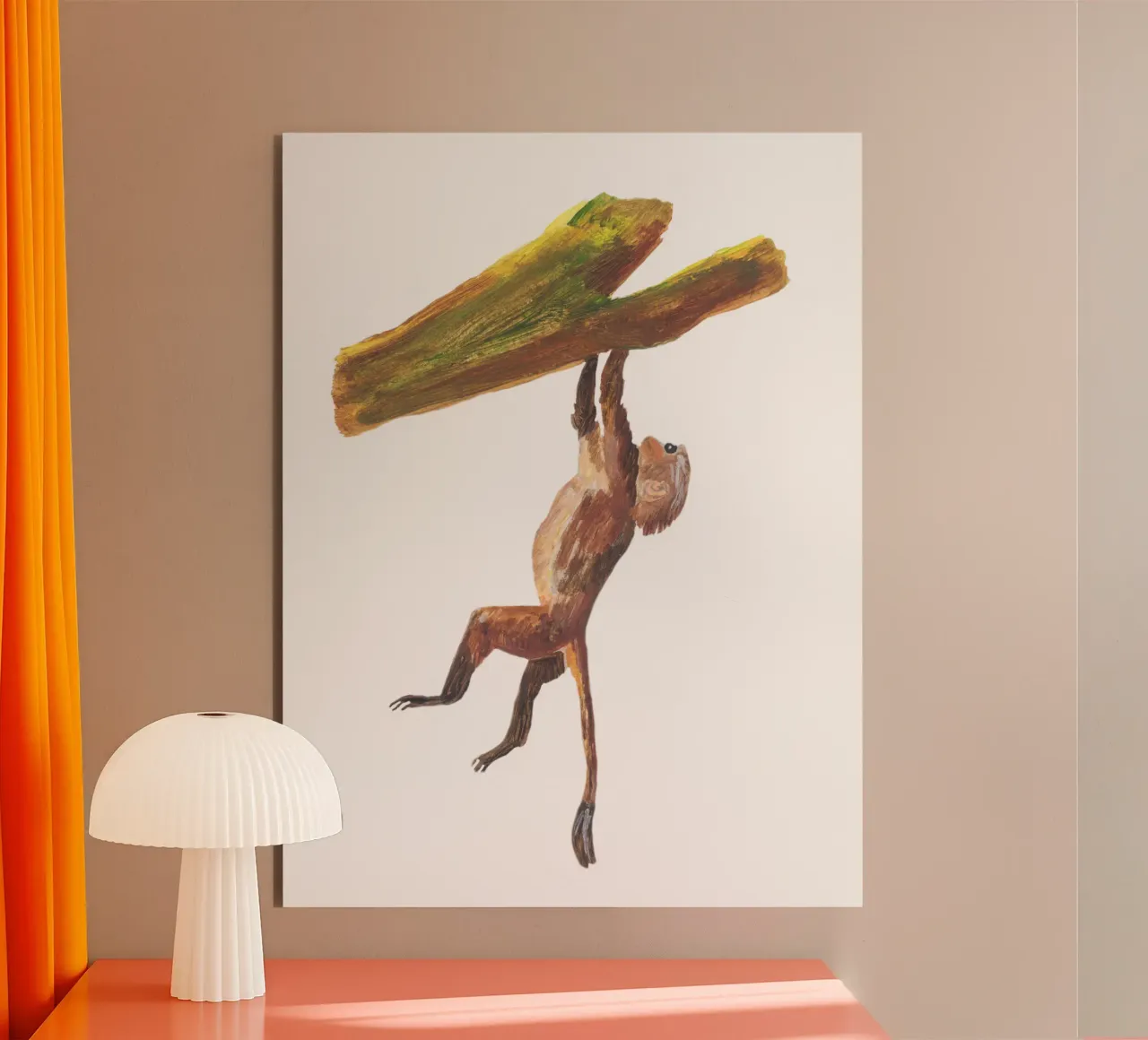 Monkey in the tree alluminio dibond da Femke Zwaan