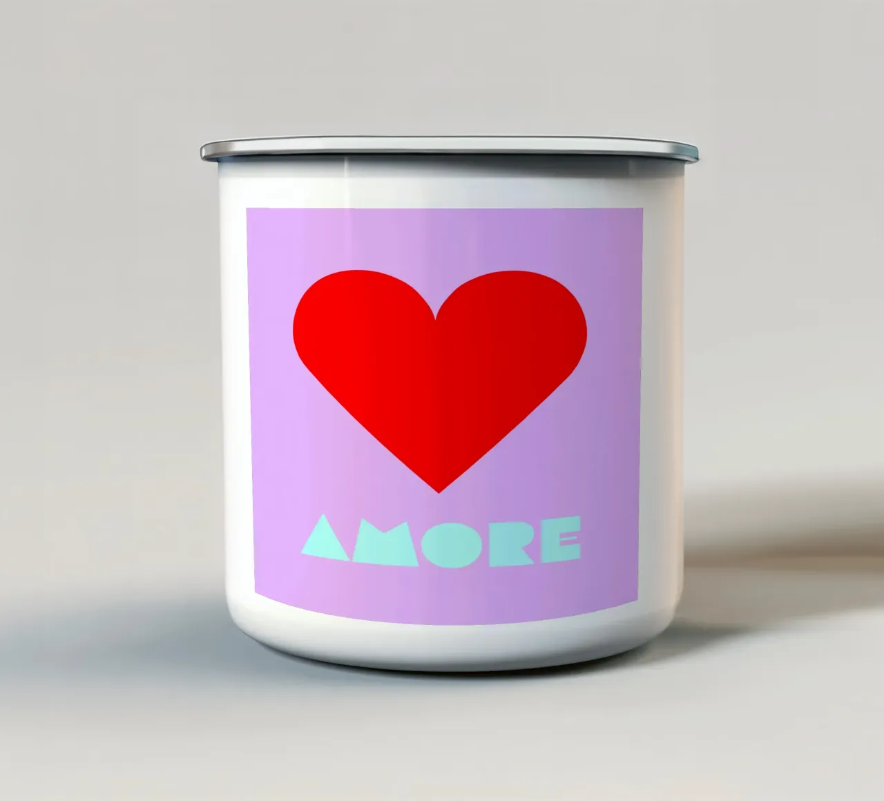 Amore enamel mug by Limo und Mo