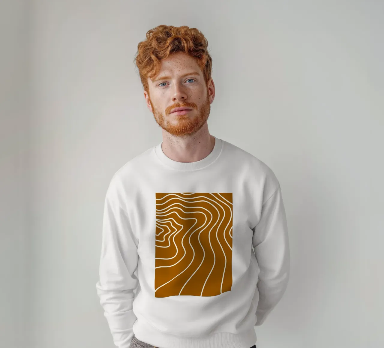 Linee bianche minimaliste felpa da MODERN NUANCE
