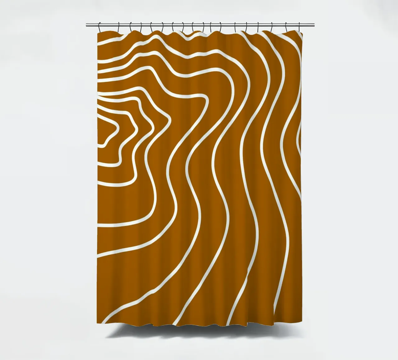 Linee bianche minimaliste tenda da doccia da MODERN NUANCE