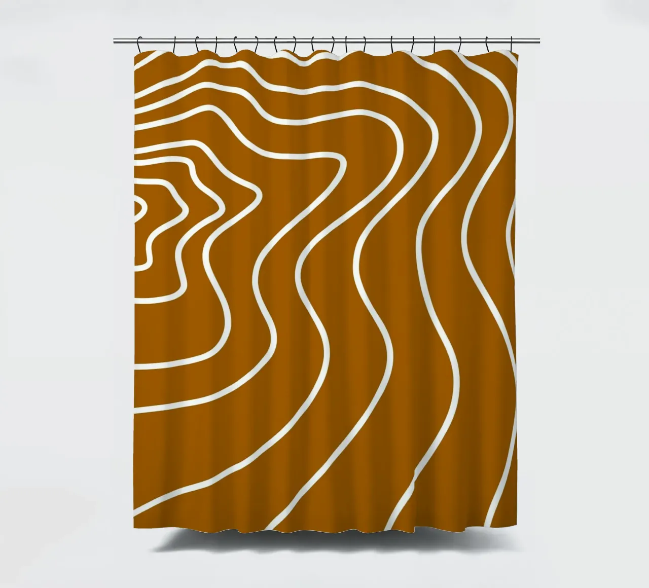Linee bianche minimaliste tenda da doccia da MODERN NUANCE