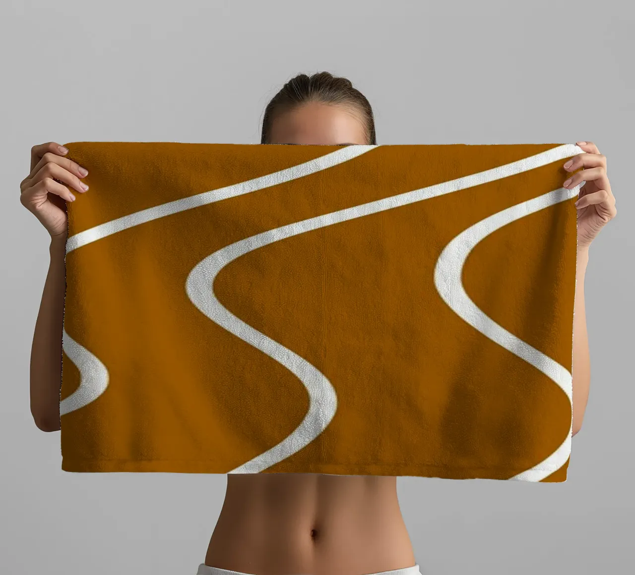 Linee bianche minimaliste asciugamano da bagno da MODERN NUANCE