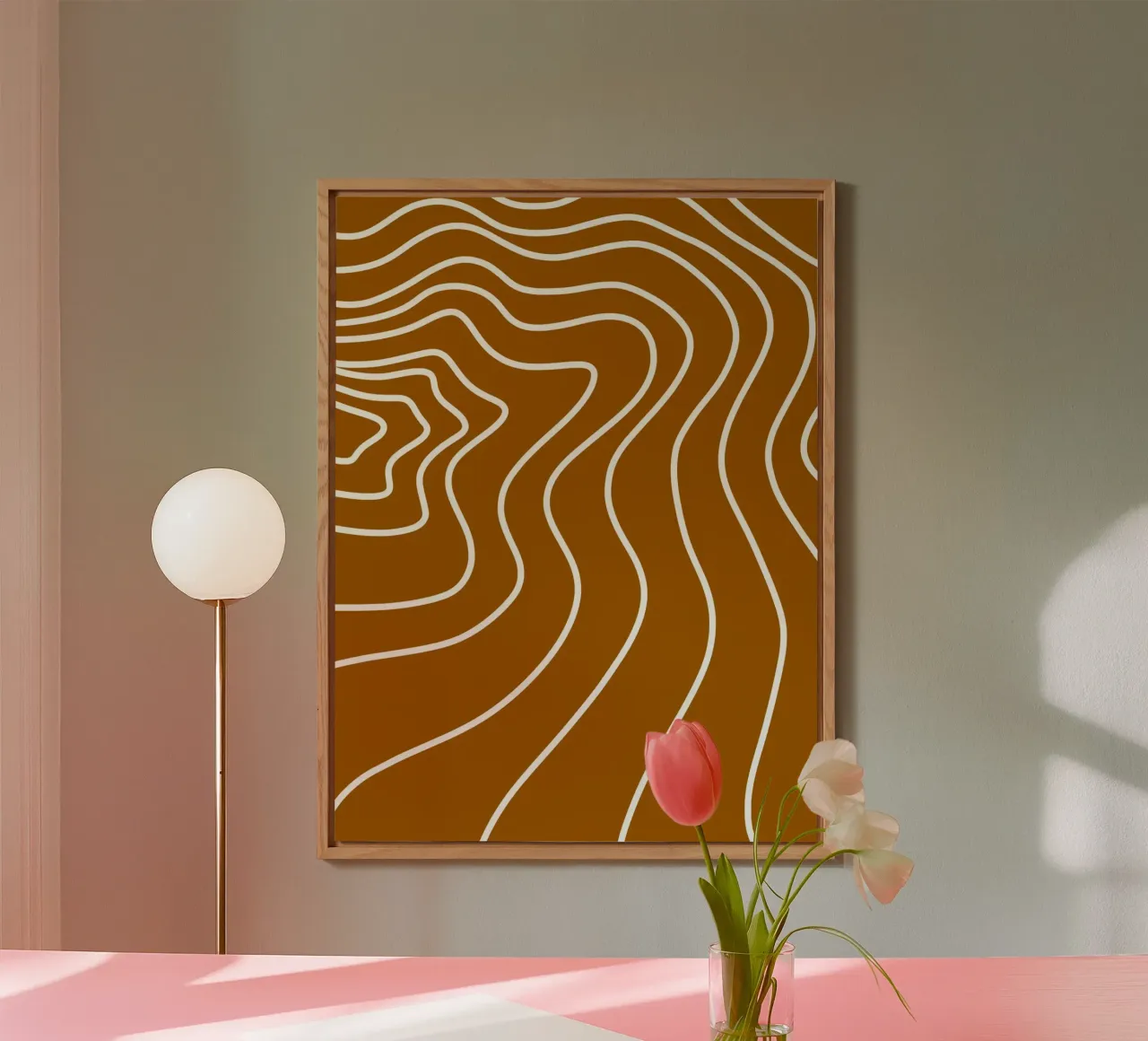 Linee bianche minimaliste alluminio dibond da MODERN NUANCE