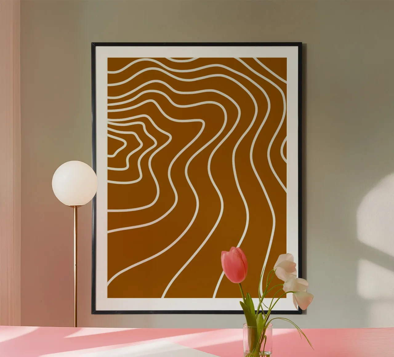 Linee bianche minimaliste carta hahnemühle da MODERN NUANCE