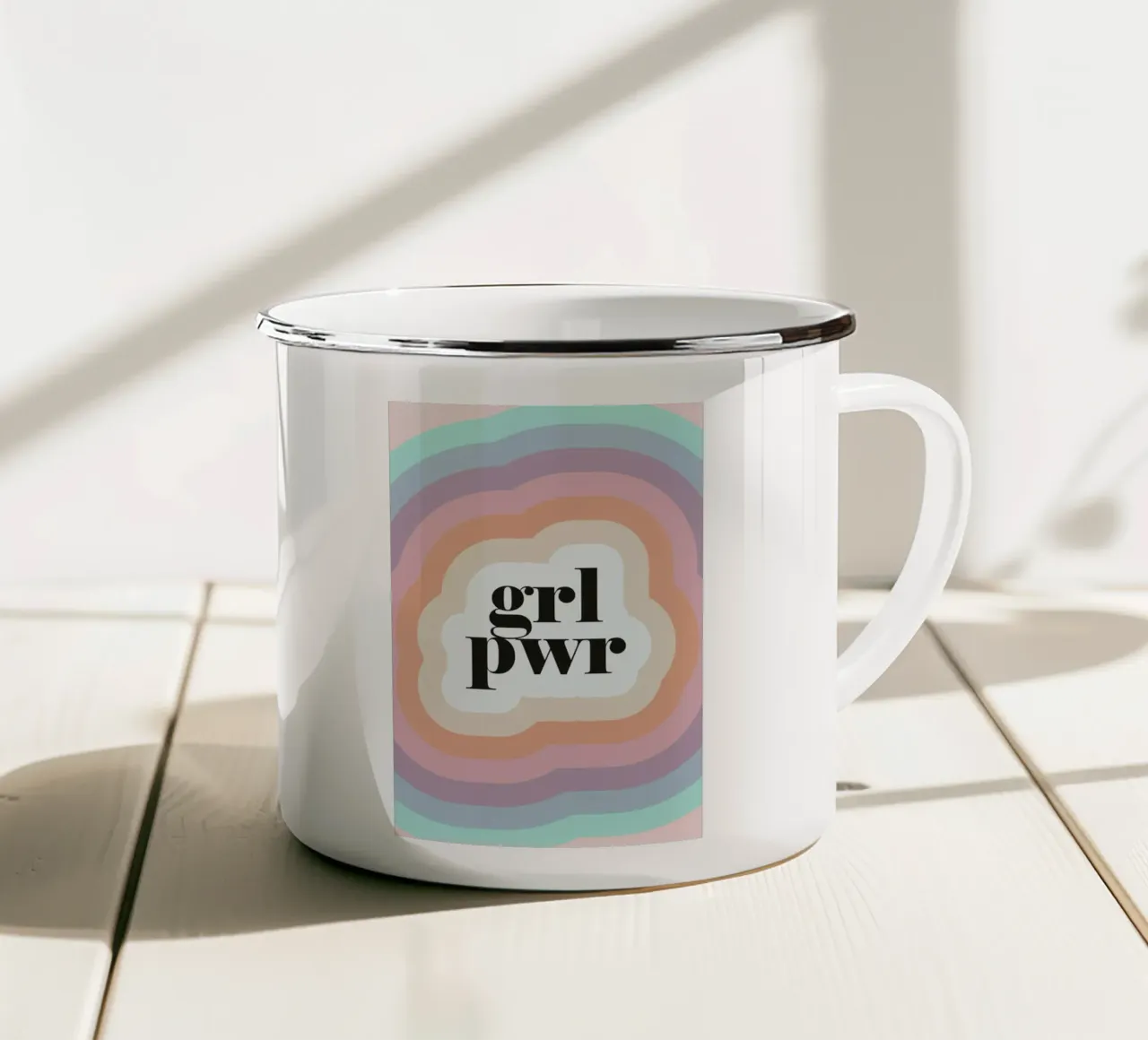 Grlpwr tazza in smalto da cafelab