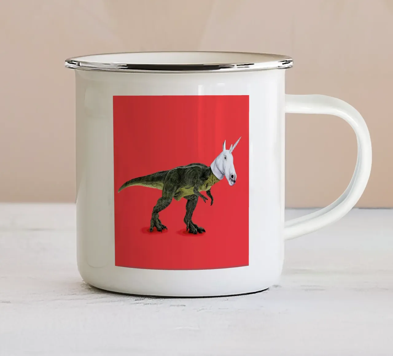 Everyone Wants to Be a Unicorn, Isn'T It? Emaille Tasse von suckertom