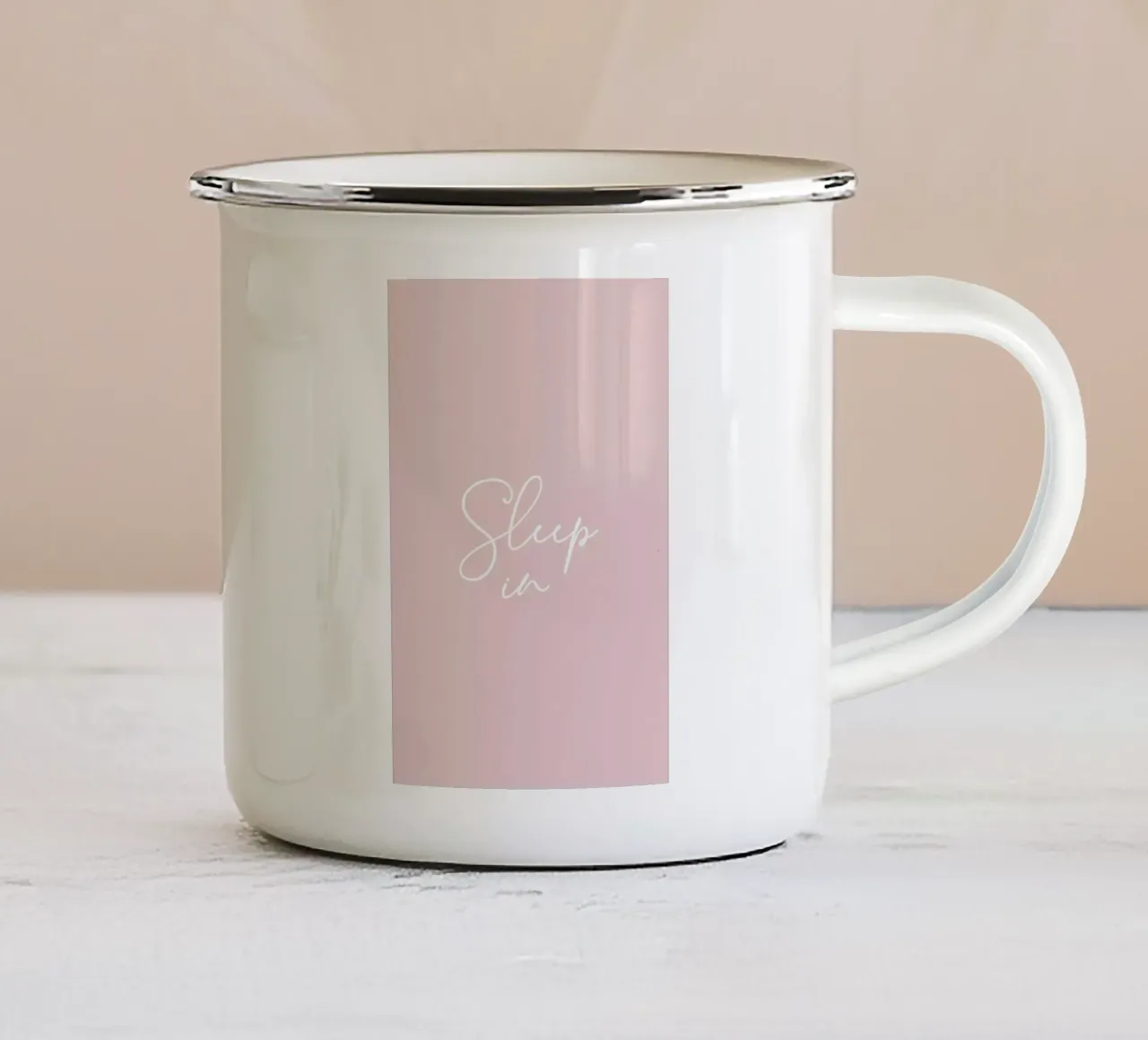 Sleep in - Pink tazza in smalto da Studio One