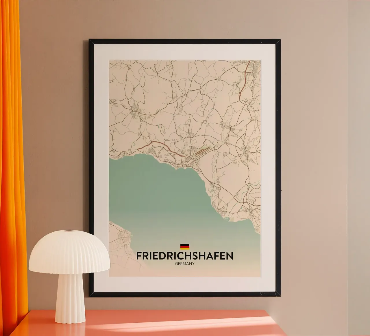 Friedrichshafen DE poster con telaio in alluminio da Jacob W MICKELSON