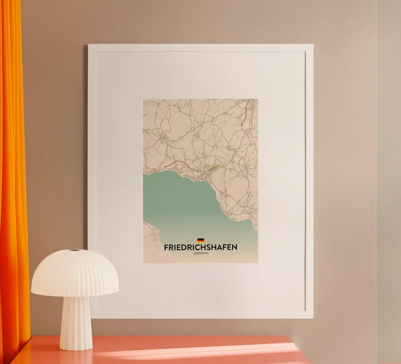 Friedrichshafen DE poster con telaio in alluminio da Jacob W MICKELSON