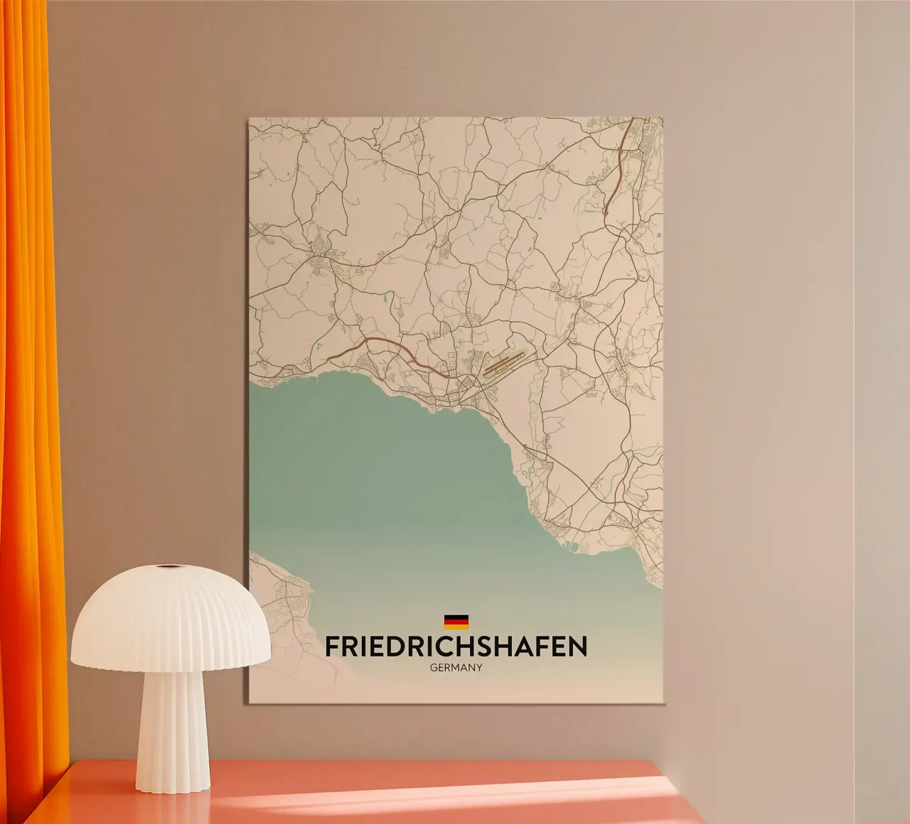 Friedrichshafen DE poster con telaio in alluminio da Jacob W MICKELSON